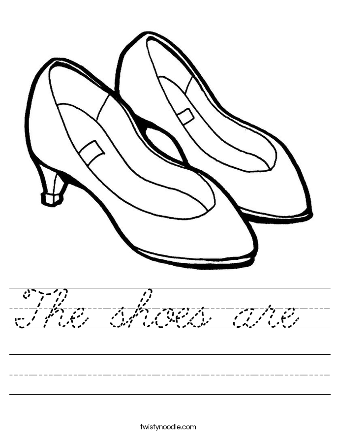 The shoes are  Worksheet