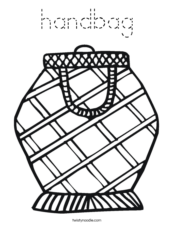 handbag Coloring Page