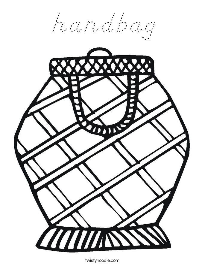 handbag Coloring Page