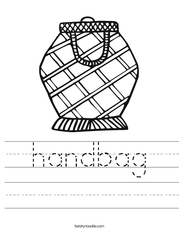 handbag Worksheet