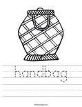 handbag Worksheet