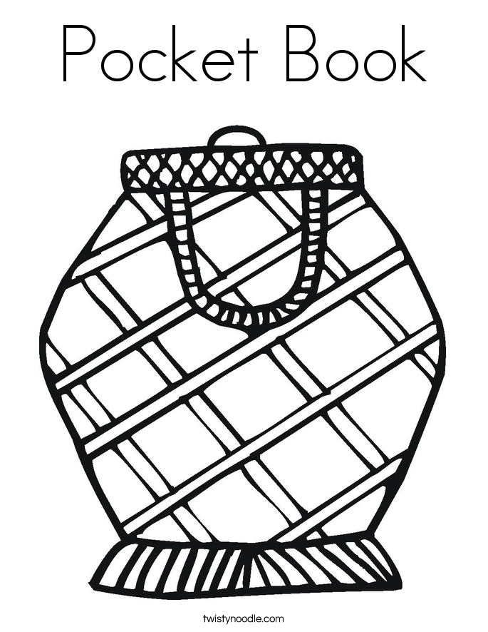 Pocket Book Coloring Page