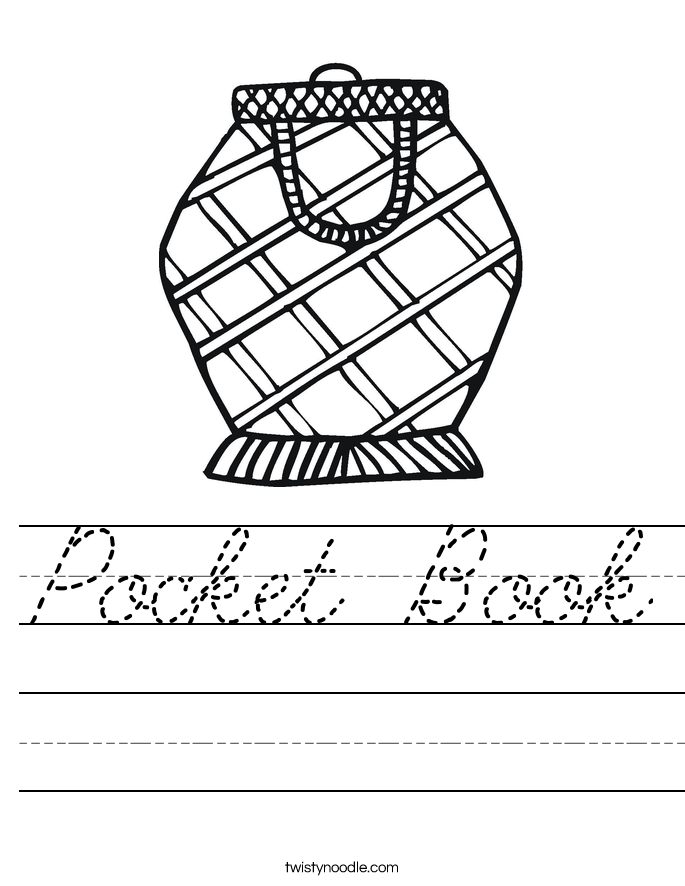Pocket Book Worksheet