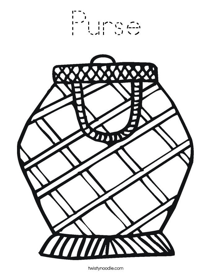 Purse Coloring Page