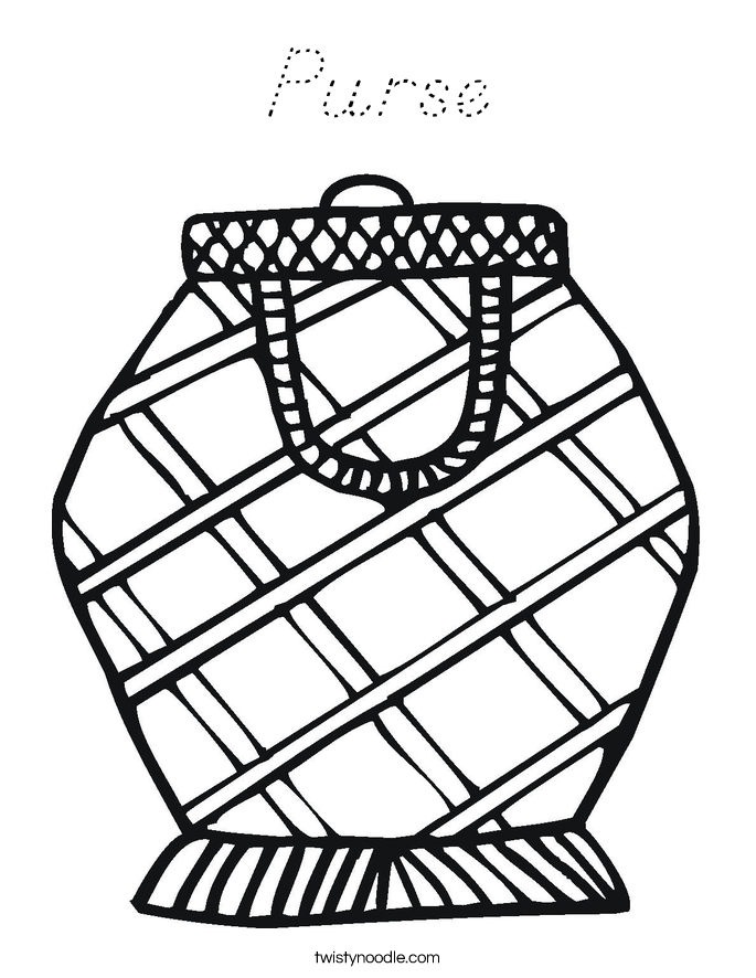 Purse Coloring Page