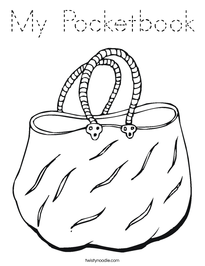My Pocketbook Coloring Page