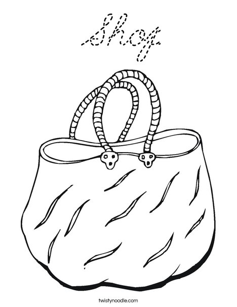 Handbag Coloring Page