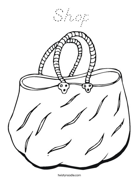 Handbag Coloring Page