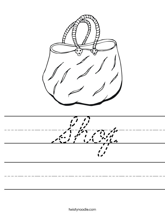 Shop Worksheet