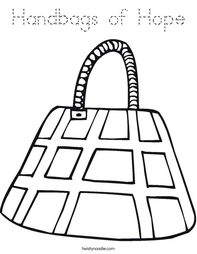 Handbags of Hope Coloring Page