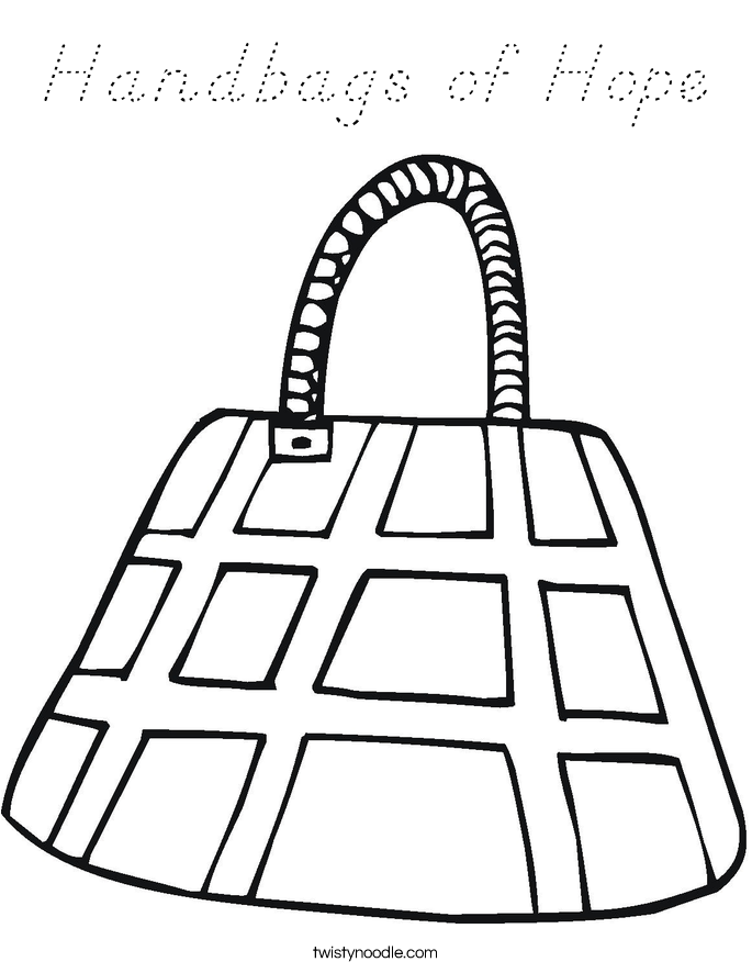 Handbags of Hope Coloring Page