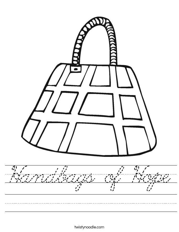 Handbags of Hope Worksheet