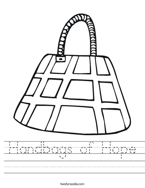 Purse with Checkered Pattern Worksheet
