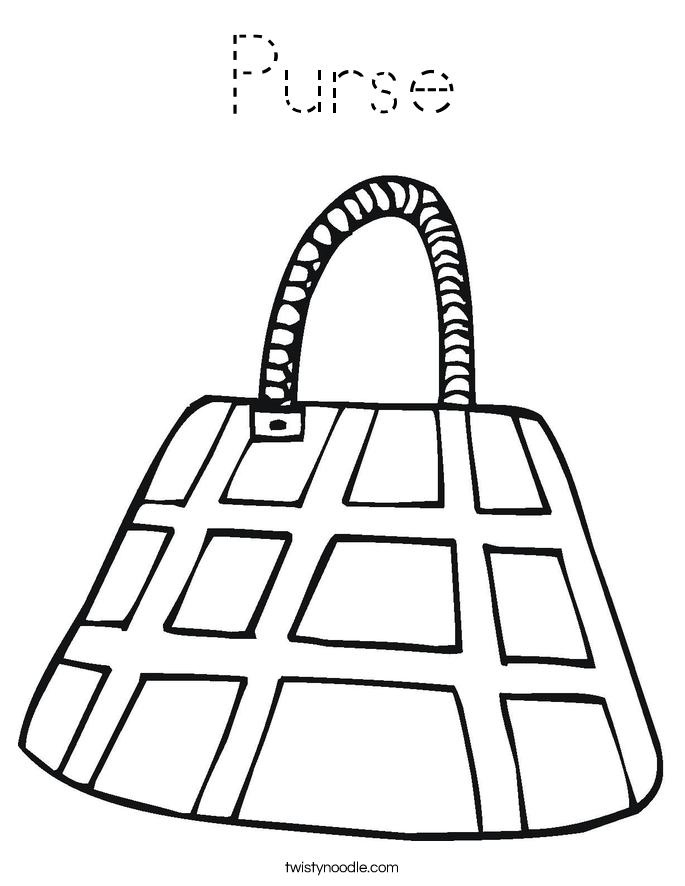 Purse Coloring Page