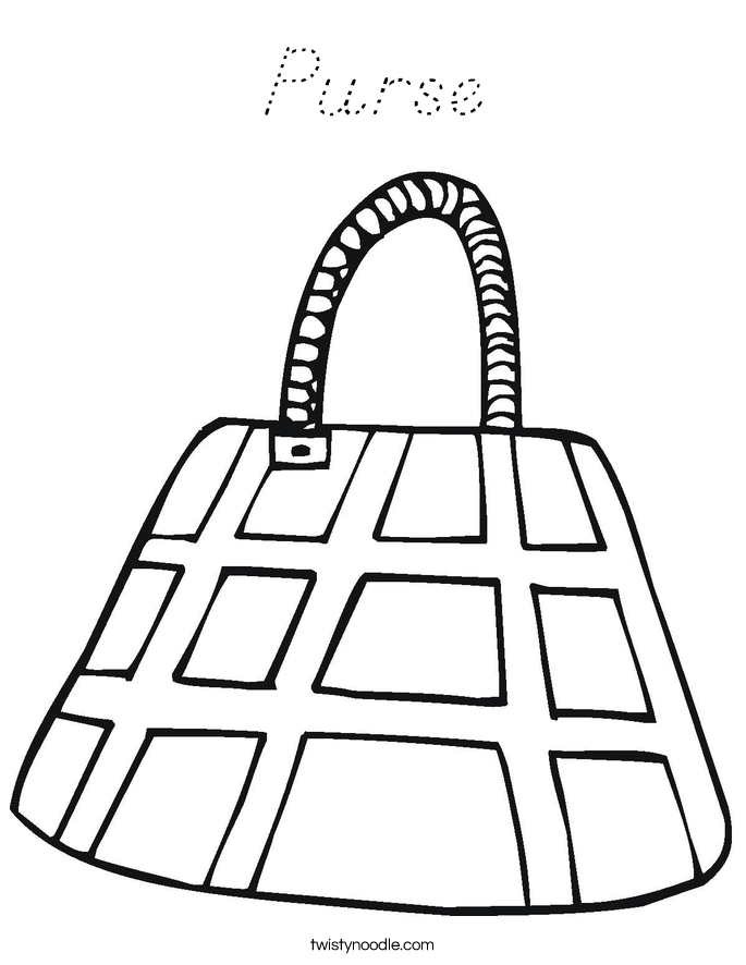 Purse Coloring Page