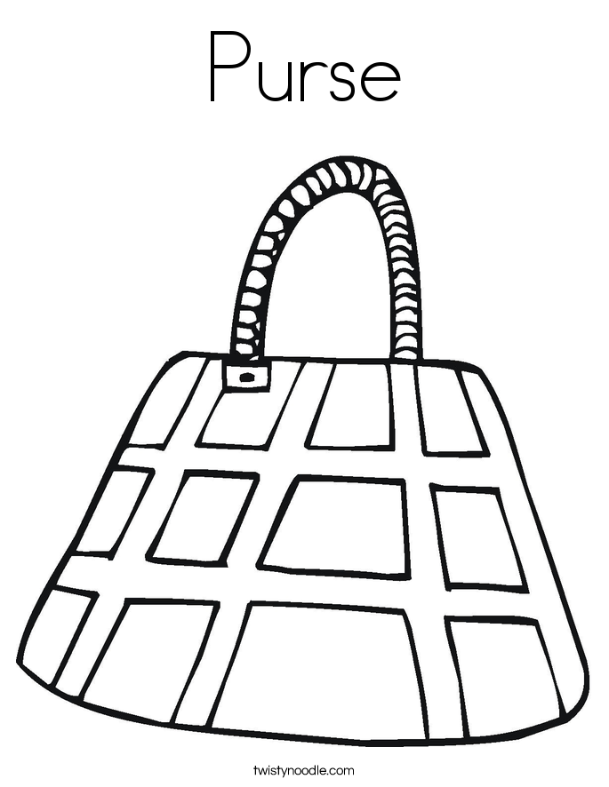 Purse Coloring Page