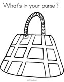 What's in your purse  Coloring Page