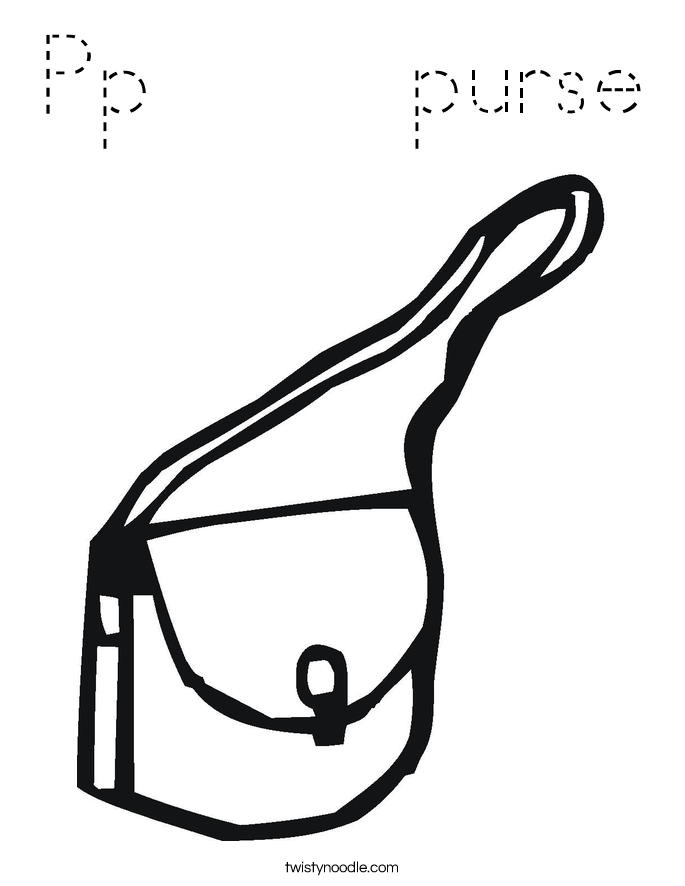 Pp     purse Coloring Page