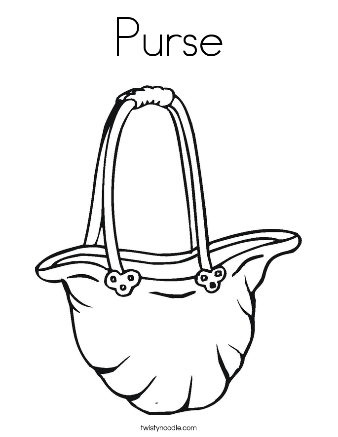Purse Coloring Page