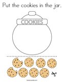 Put the cookies in the jar Coloring Page