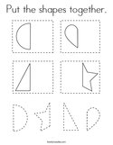 Put the shapes together Coloring Page