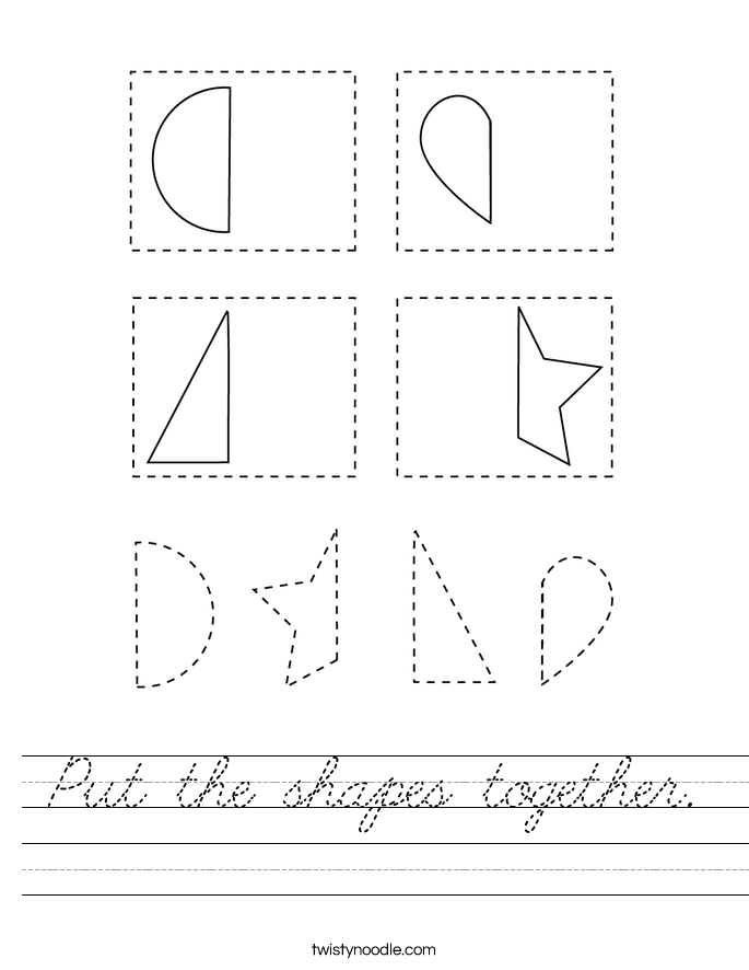 Put the shapes together. Worksheet