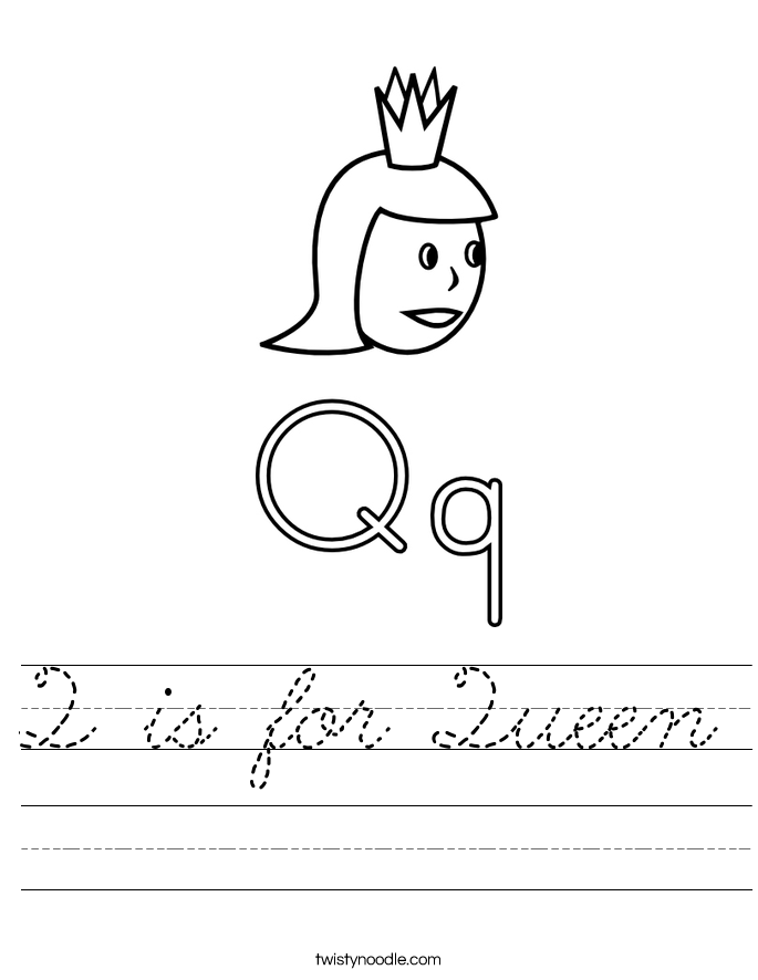 Q is for Queen Worksheet