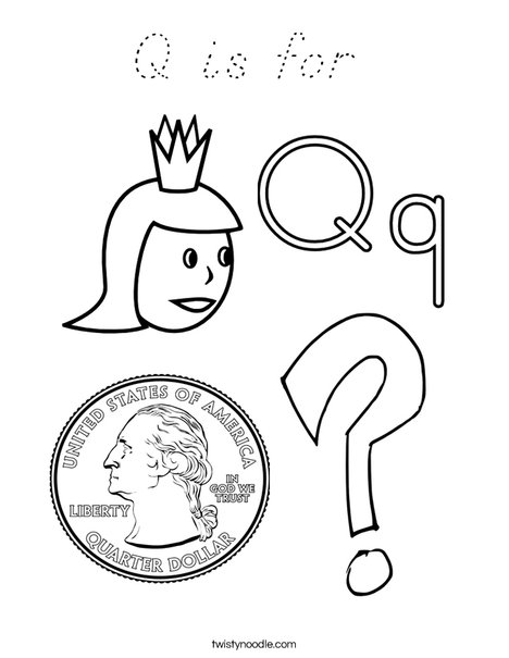 Q is for Coloring Page