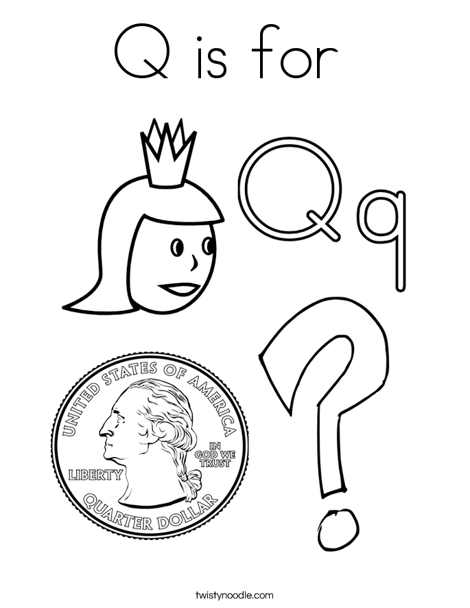 Q is for  Coloring Page