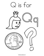 Q is for  Coloring Page