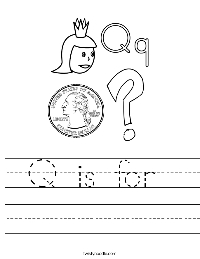 Q is for  Worksheet