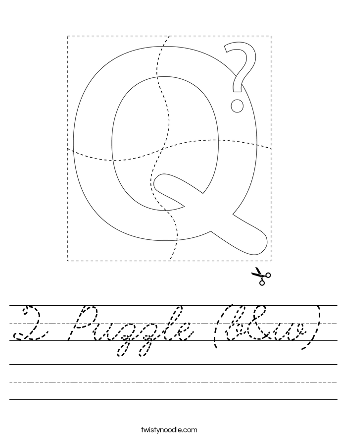 Q Puzzle (b&w) Worksheet