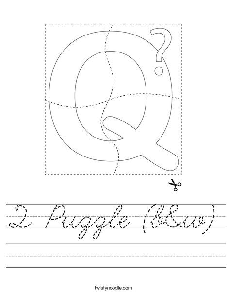 Q Puzzle (b&w) Worksheet