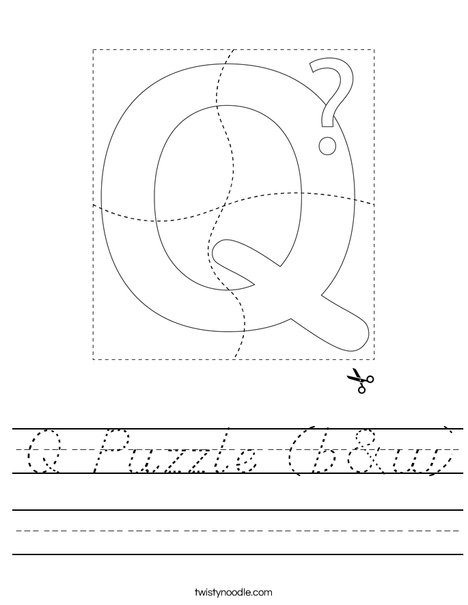 Q Puzzle (b&w) Worksheet