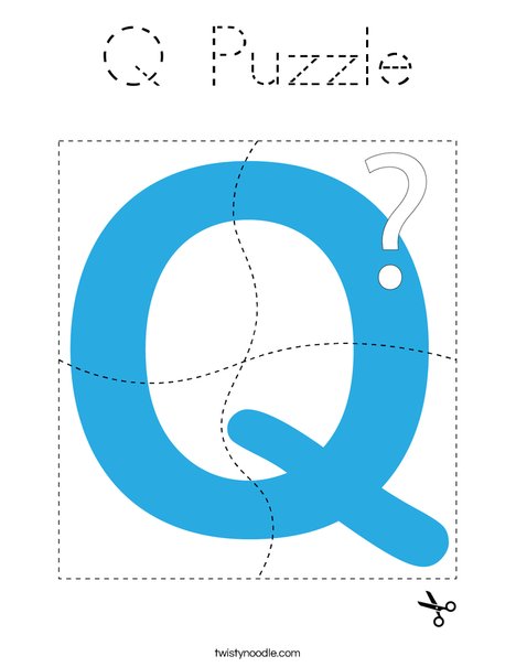 Q Puzzle Coloring Page