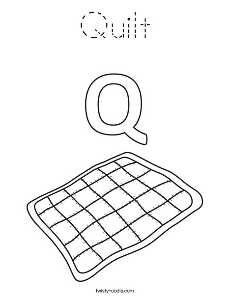 Q Quilt Coloring Page