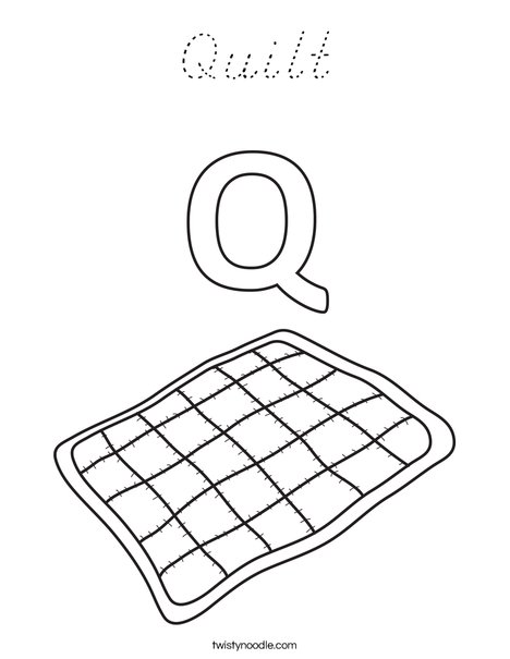 Q Quilt Coloring Page