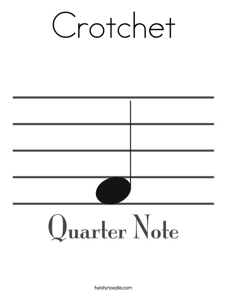 Quarter Note Coloring Page