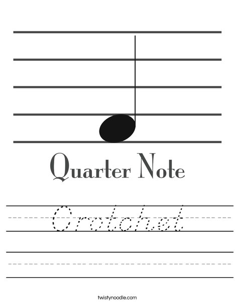 Quarter Note Worksheet