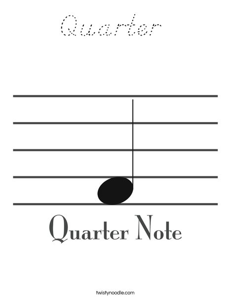 Quarter Note Coloring Page