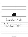 quarter note worksheet twisty noodle