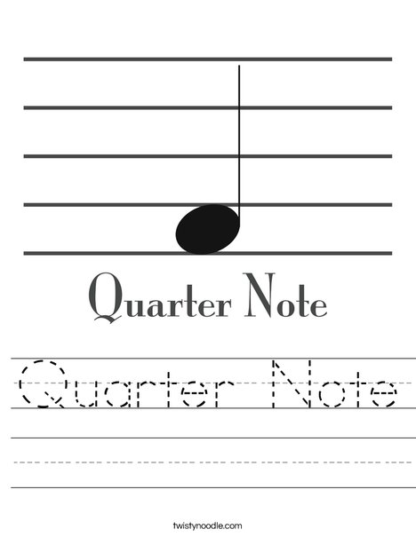 Quarter Note Worksheet
