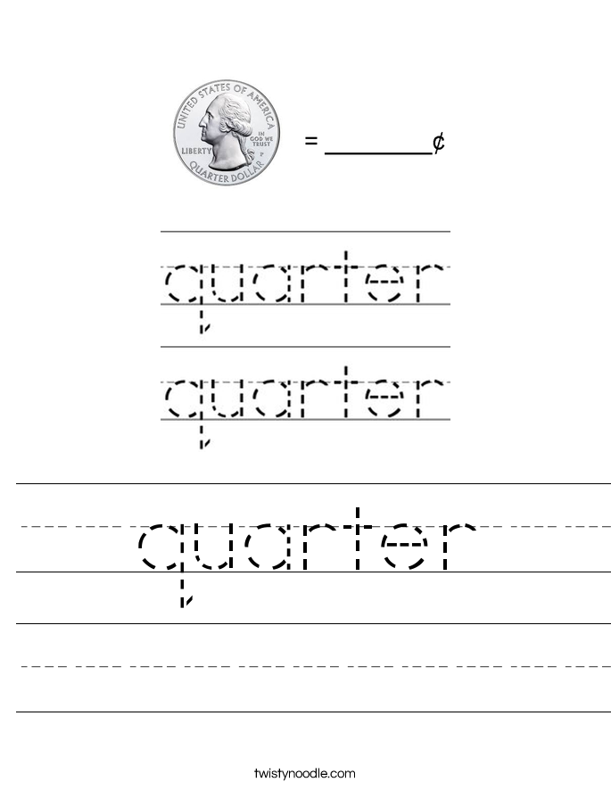 quarter worksheet by think mink teachers pay teachers