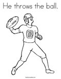 He throws the ball.Coloring Page