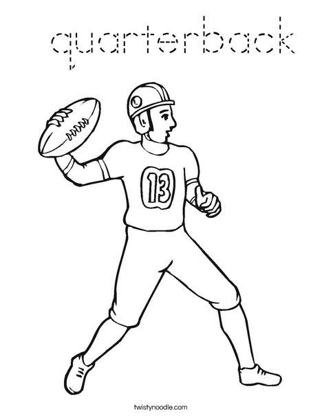 Quarterback Coloring Page