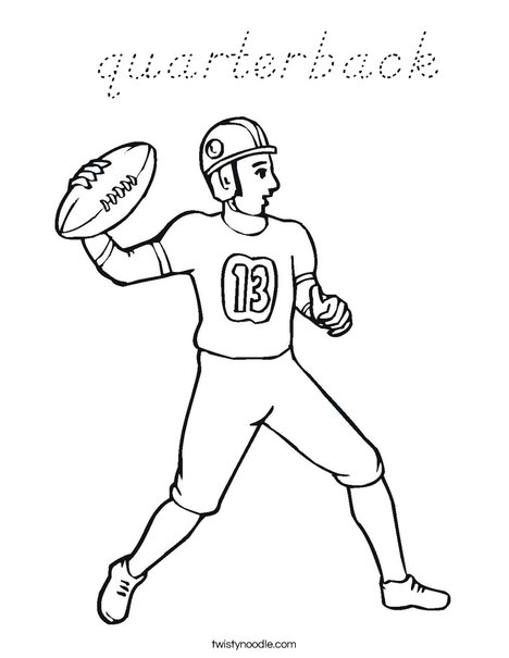 Quarterback Coloring Page