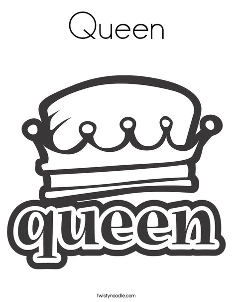 Queen Coloring Page - Twisty Noodle