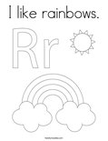 I like rainbows.Coloring Page