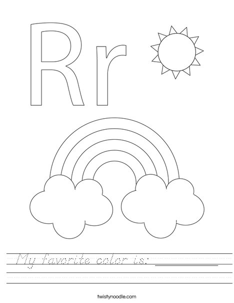 R is for Rainbow Worksheet