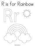 R is for RainbowColoring Page